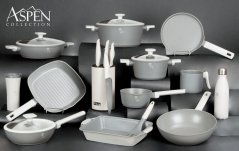 Kastrol s titanovým povrchem a poklicí 24 cm Aspen Collection Kastrol s titanovým povrchem a poklicí 24 cm Aspen Collection