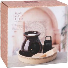 Set cadou lampă aroma maro