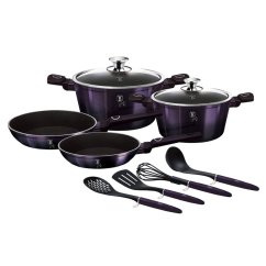 Sada riadu s titánovým povrchom 10 ks Purple Eclipse Collection