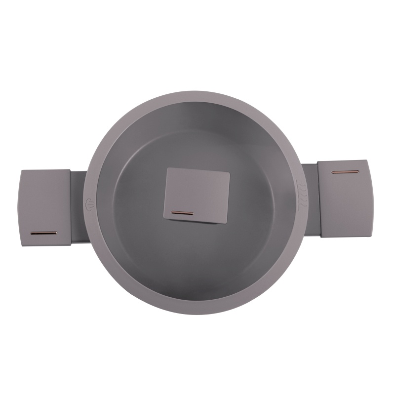Kastrol s titanovým povrchem a poklicí 20 cm Taupe Collection