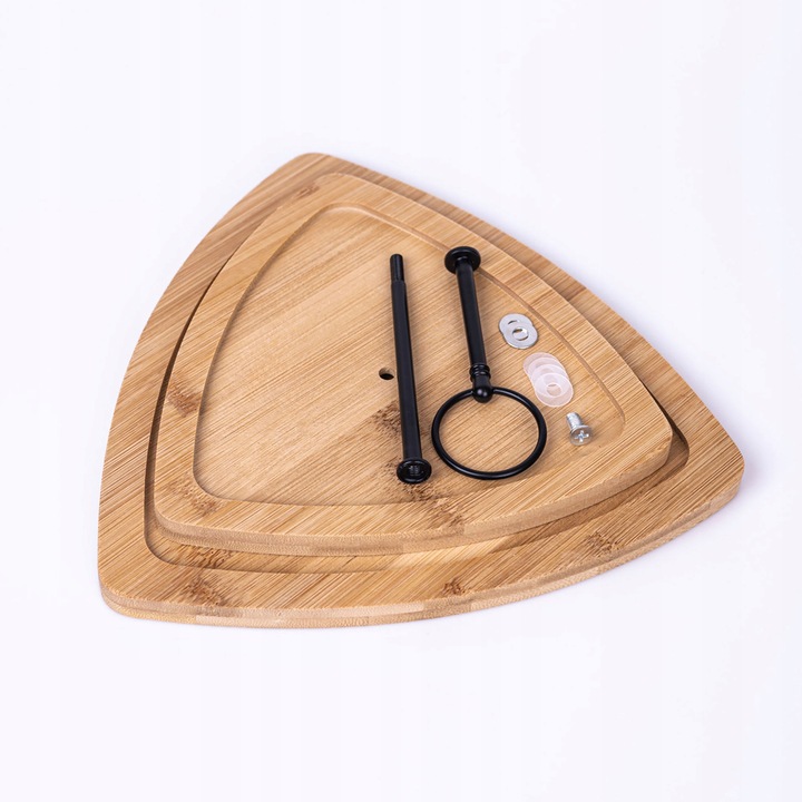 Etažér drevený 2 poschodia trojuholník 23,5 cm