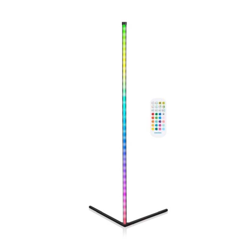 LED lampa rohová stojací RGBW s hudebním senzorem 140 cm