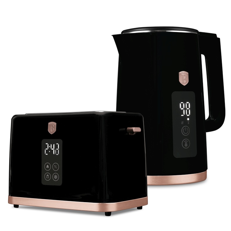 Rychlovarná konvice + toustovač 2200W sada Black Rose Collection