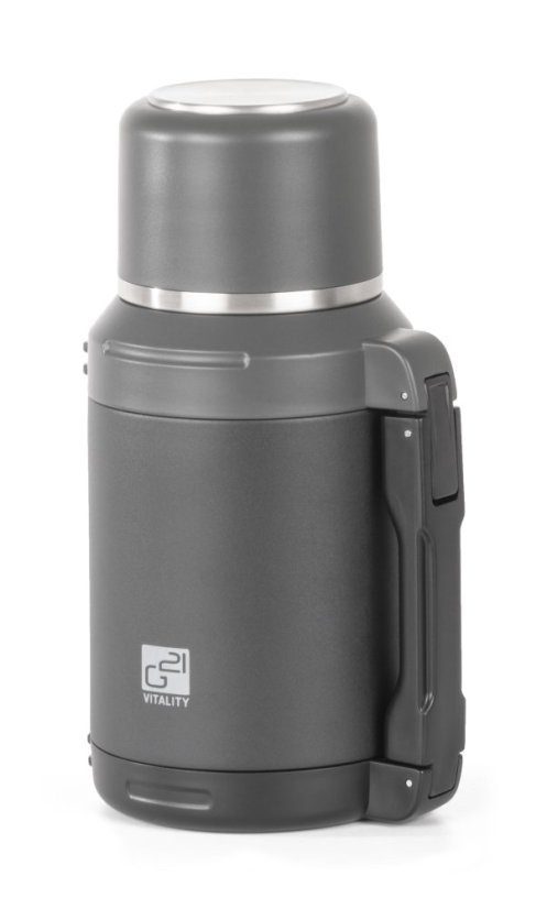 G21 termoska z nehrdzavejúcej ocele 1200 ml, čierno-sivá