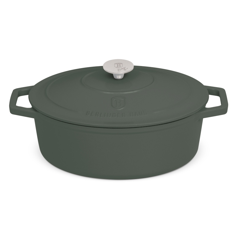 Pekáč litinový s poklicí 30 cm Matte Green Collection