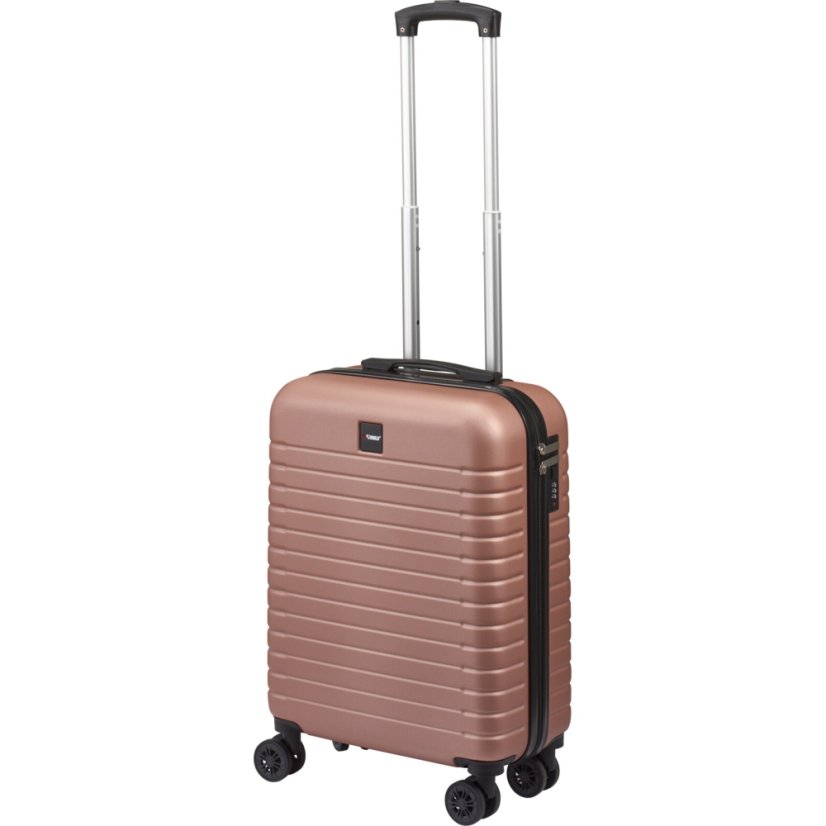 Sada cestovných kufríkov 3 ks metalická ružová