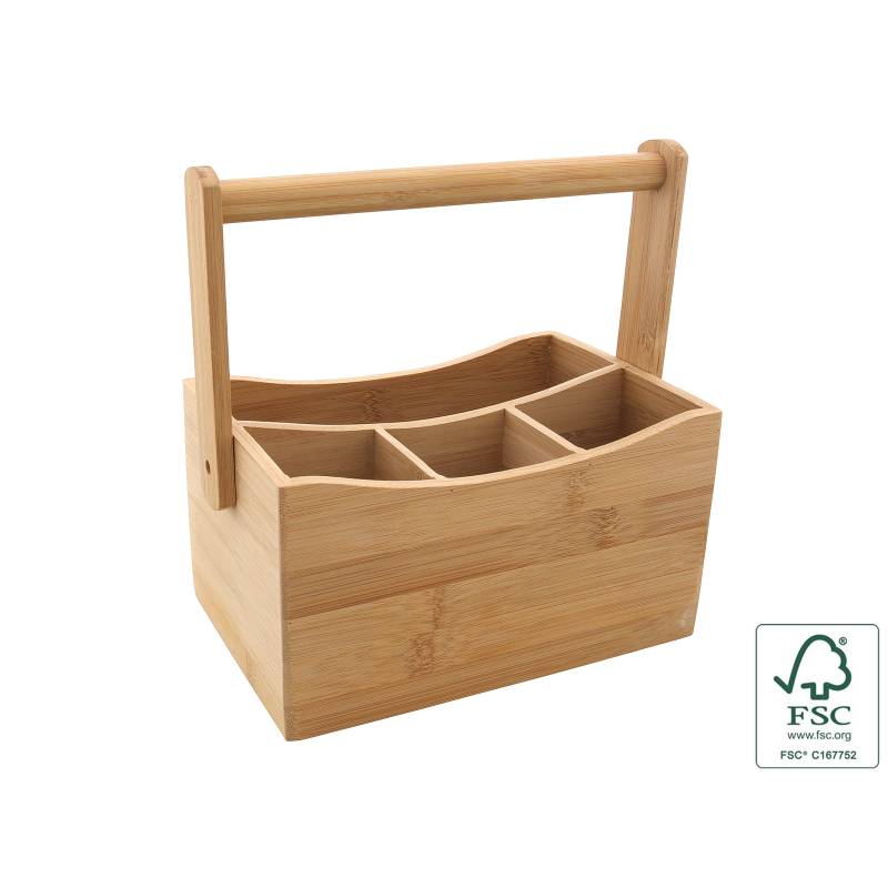 Příborník s rukojetí bambusový 23 cm