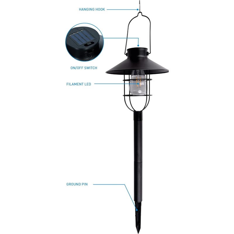 Solární LED lampa zahradní 22 x 64 cm Solární LED lampa zahradní 22 x 64 cm