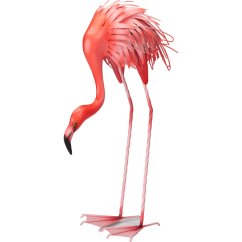 Zahradní dekorace plameňák 91 cm skloněný