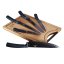 Juego de cuchillos antiadherentes + tabla de cortar 6 piezas Aquamarine Metallic Line