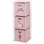 Armario infantil con 3 cajones, color rosa