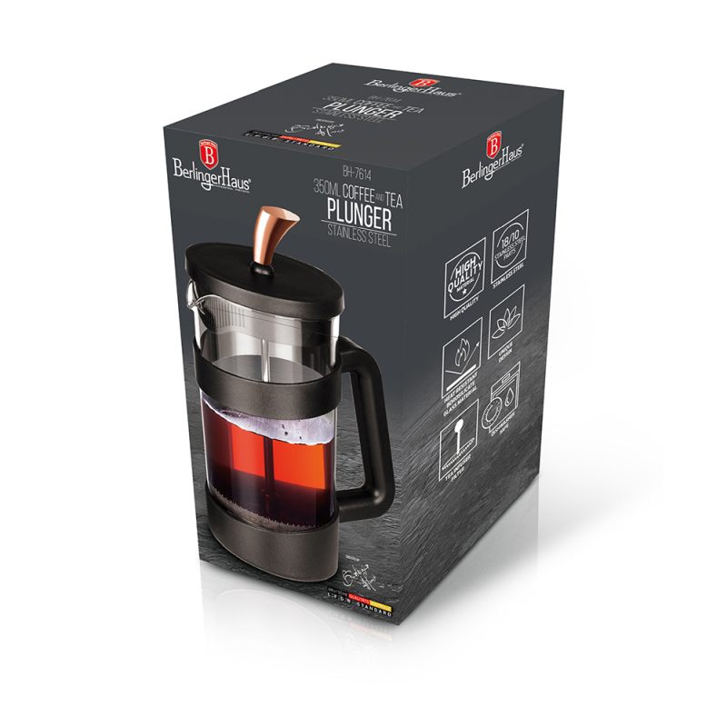 Konvice na čaj a kávu French Press 350 ml Black Rose Collection