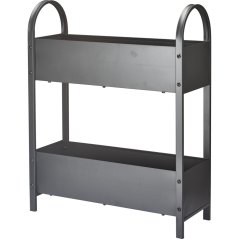 Cufăr cu două niveluri în suport 60 x 22,5 x 75 cm gri închis