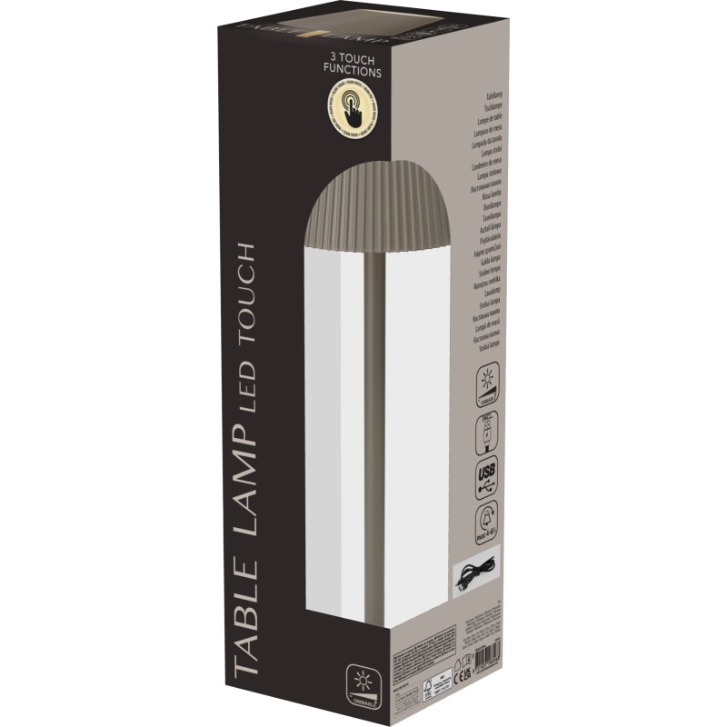 Stolní LED lampa 36 cm taupe šedá