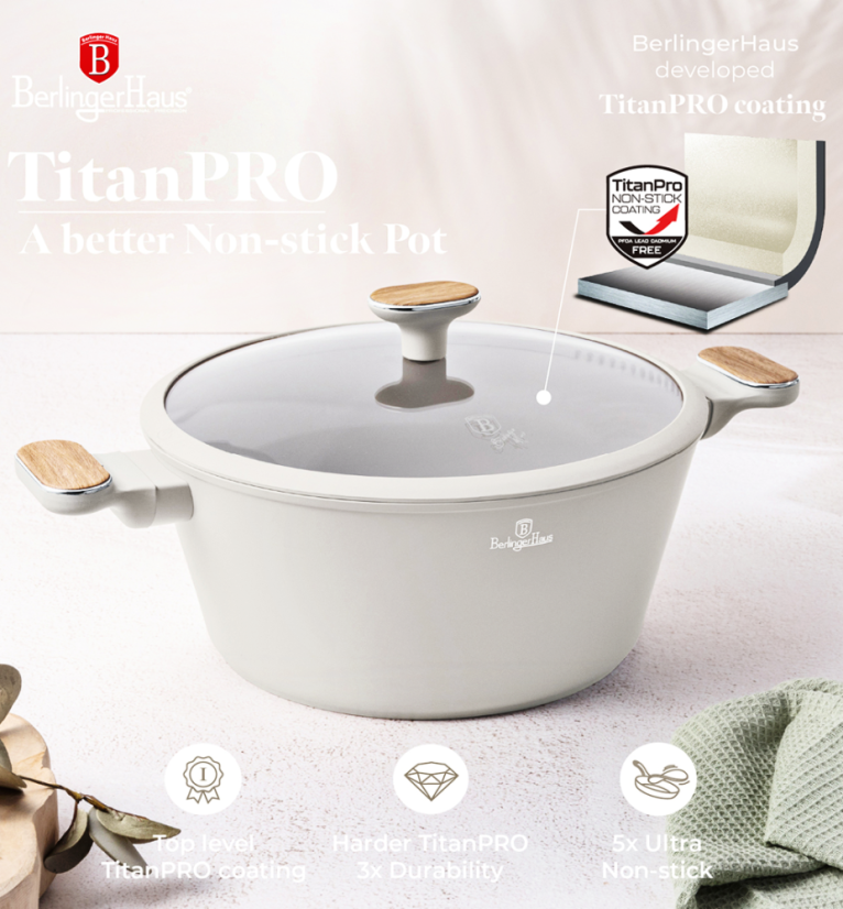 Sada nádobí s titanovým povrchem 15 ks Sahara Nordic Collection