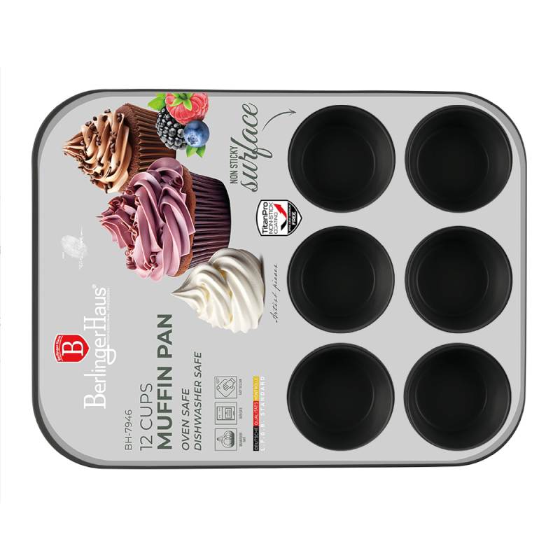 Forma na muffiny s nepriľnavým povrchom 12 ks Mtte Green Collection