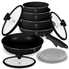 Sada nádobí s titanovým povrchem 12 ks Matte Black Collection