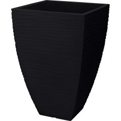 Ghiveci mare cu nervuri 40 x 40 x 60 cm negru Ghiveci mare cu nervuri 40 x 40 x 60 cm negru