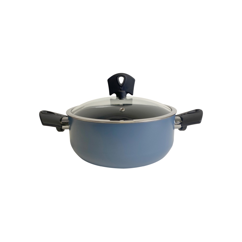 Caserola cu capac si invelis antiaderent NOIA 20 cm albastru
