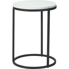Stolek odkládací kov/MDF bílá/černá