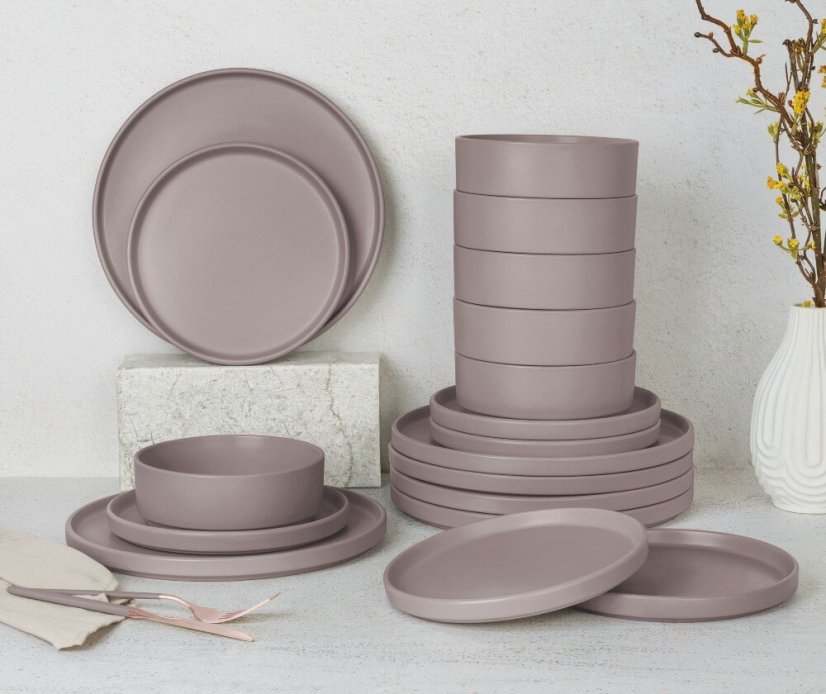 Jídelní sada talířů 18 ks Taupe Collection