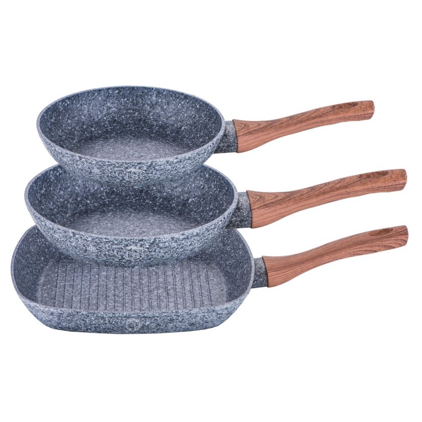 Sada pánví s mramorovým povrchem 3 ks 20 cm / 24 cm / gril 28 cm Forest Line