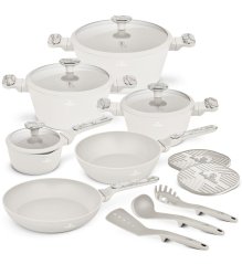 Sada nádobí s titanovým povrchem 15 ks Sahara Marble Collection