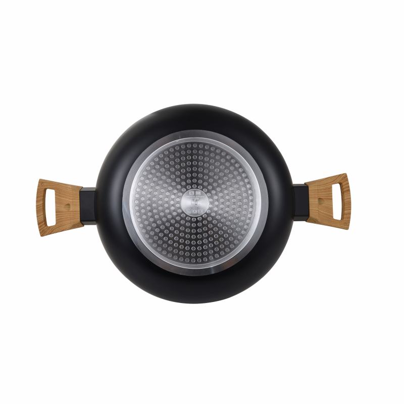 Caserola cu suprafata antiaderenta si capac 28 cm Earth Black