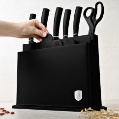 Sada nožů s nepřilnavým povrchem 11 ks ve stojanu Black silver Collection