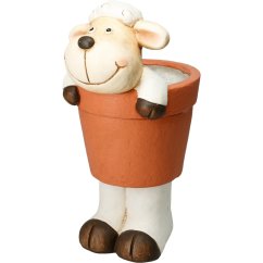 Dekoratívny kvetináč s ovečkou 25 x 21 x 42 cm