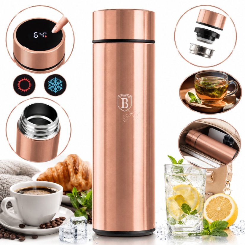 Termoska nerez s LED displejem 450 ml Rosegold Metallic Line