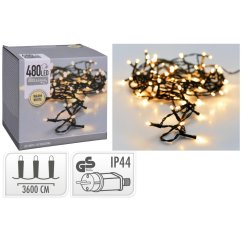 Vianočný svetelný reťazec 480 LED, teplá biela