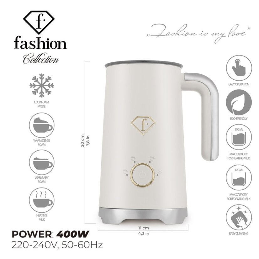 Spumator electric de lapte din colecția Cream Gold
