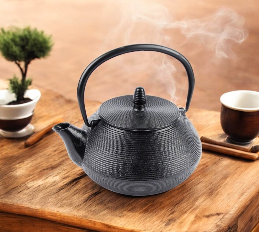 Ceainic din fonta Sakura 0,8 l negru