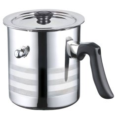 Cană de lapte cu capac, oțel inoxidabil, 2 l