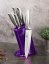 Juego de cuchillos en peana 6 piezas Royal Purple Metallic Line Colección Kikoza