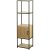 Regál s policemi a skříňkou 153x43x33 cm černá/dřevo