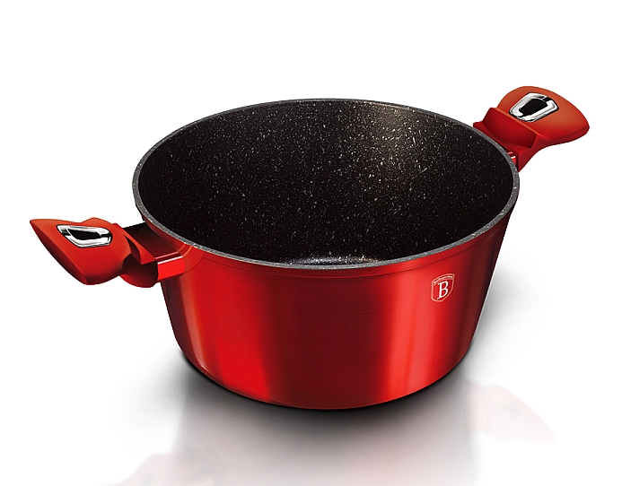 Kastrol s mramorovým povrchem a poklicí 20 cm Burgundy Metallic Line
