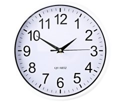 Nástenné hodiny 25 cm biela
