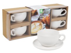 Sada hrnků na cappuccino s podšálky 8 ks 250 ml Sada hrnků na cappuccino s podšálky 8 ks 250 ml