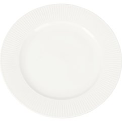 Plato llano juego de 6 piezas 27 cm porcelana blanca