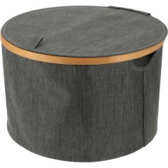 Úložný kôš s bambusovým okrajom okrúhly 38 x 24,5 cm