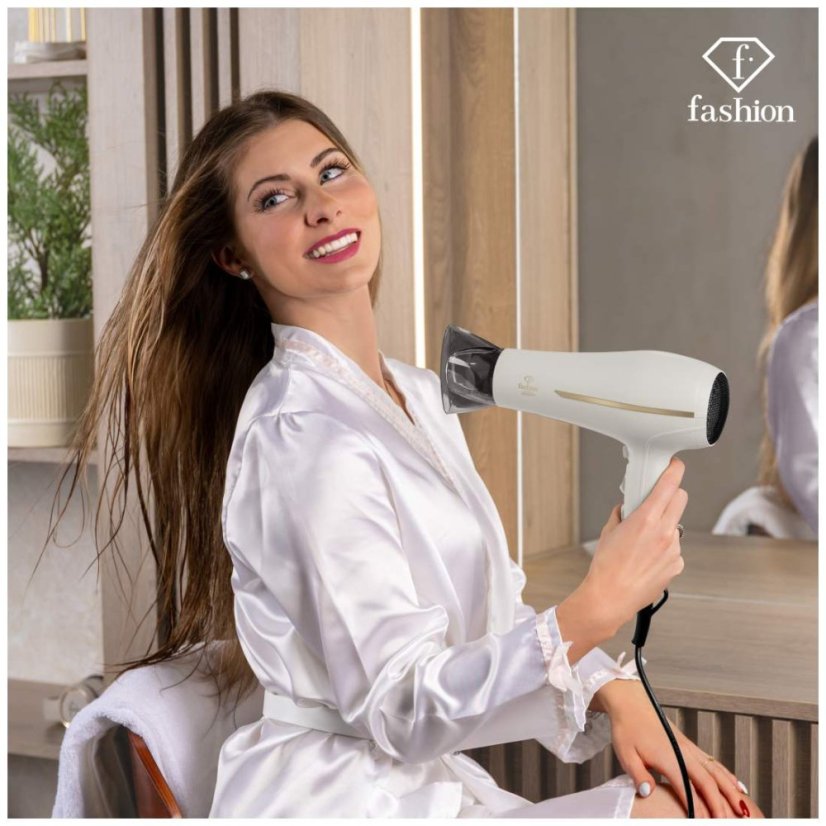 Uscător de păr profesional cu difuzor și ionizator, 2300 W, din colecția Cream Gold