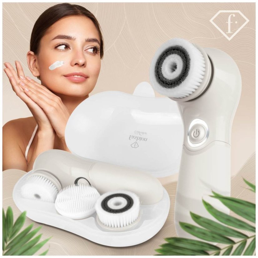 Elektrický čisticí kartáček na obličej a pleť 3v1 Cream Gold Collection
