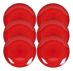 Jídelní sada talířů 6 ks 27 cm červené RUBY RED