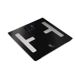 Báscula personal con medición de grasa, músculo y agua 180 kg Colección Negro Mate