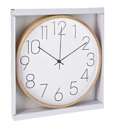 Hodiny nástěnné 30 cm design dřevo