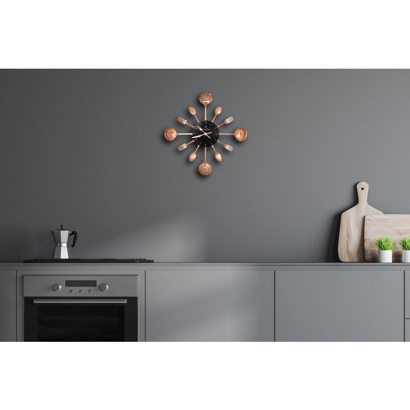 Kuchyňské nástěnné hodiny Black Rose Collection I