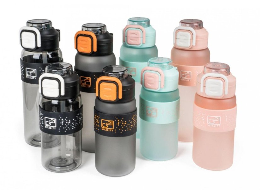 G21 fľaša na pitie 1000 ml 2v1, sivá mrazená