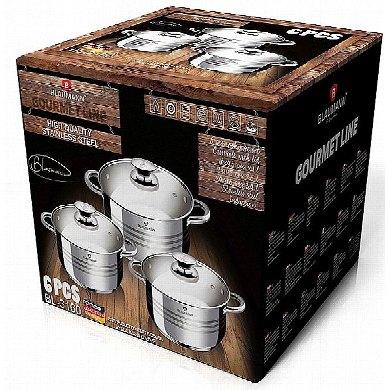 Sada nádobí nerez 6 ks Gourmet line